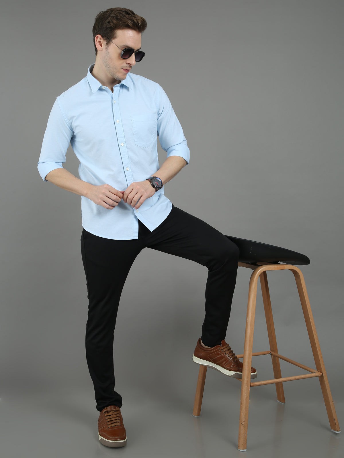 Oxfo Sea Blue Shirt