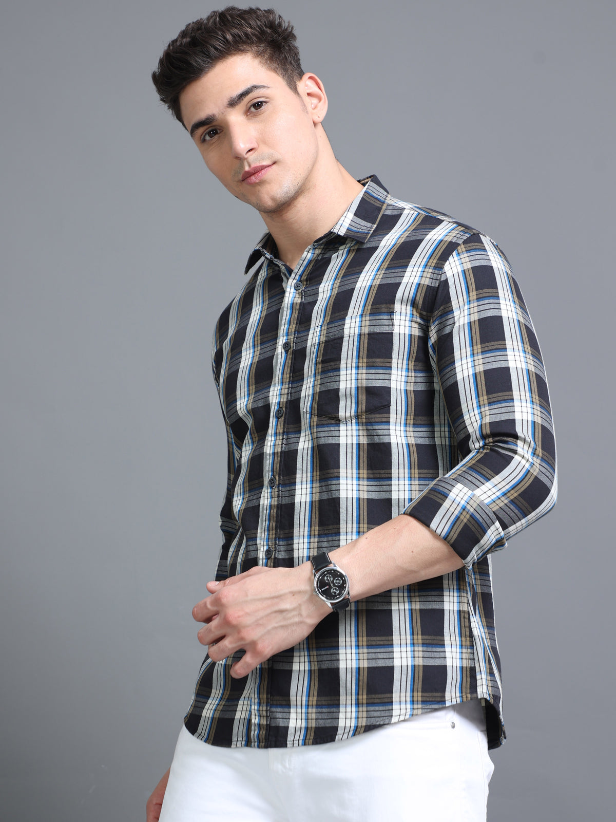 Kent Black Check Shirt