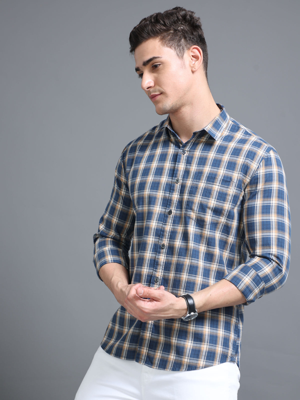 Gingham Blue Check Shirt