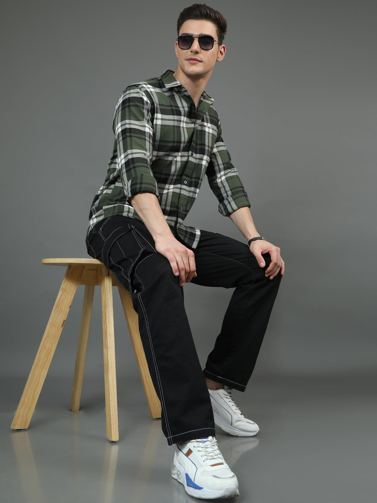 Hunter Green Check Shirt