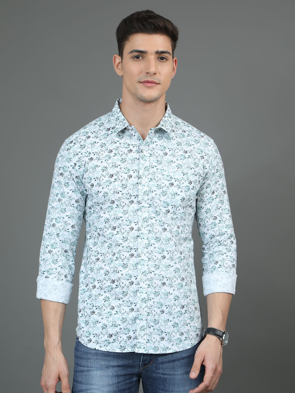 Sahara Green Printed Shirt – Sprng