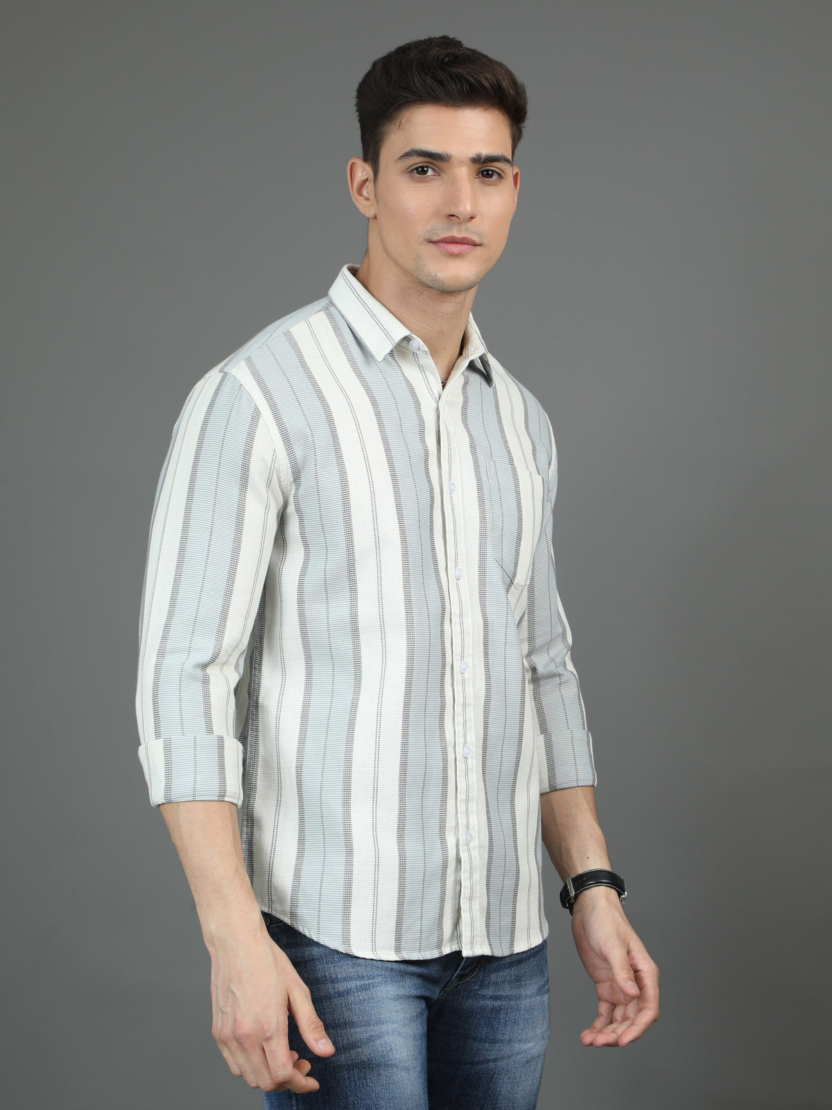 Awning Sea Foam Blue Stripe Shirt