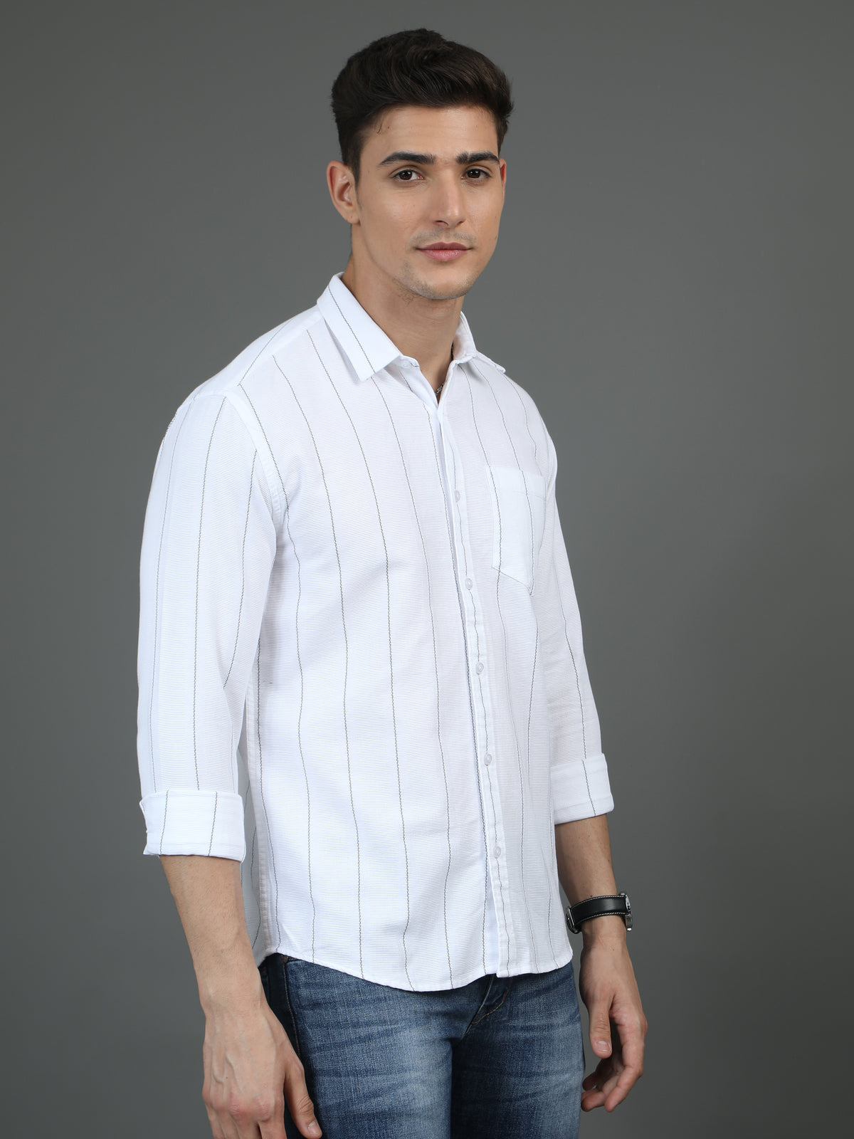 Ghost White Pin Stripe Shirt